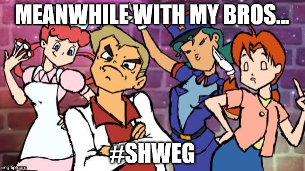 I need a life... | MEANWHILE WITH MY BROS... #SHWEG | image tagged in pokemon swag | made w/ Imgflip meme maker