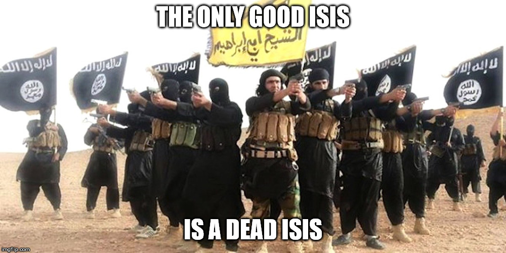 The Only good ISIS is a dead ISIS | THE ONLY GOOD ISIS IS A DEAD ISIS | image tagged in isis joke | made w/ Imgflip meme maker