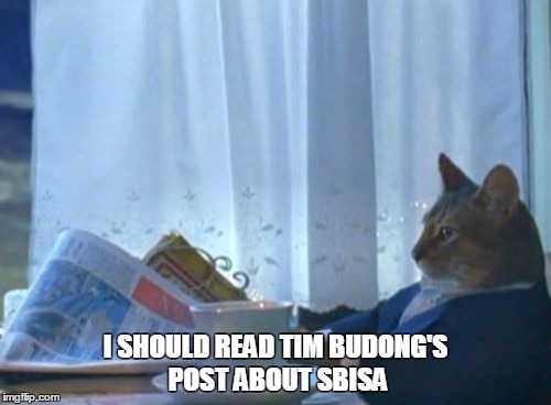 I Should Buy A Boat Cat Meme | I SHOULD READ TIM BUDONG'S POST ABOUT SBISA | image tagged in memes,i should buy a boat cat | made w/ Imgflip meme maker