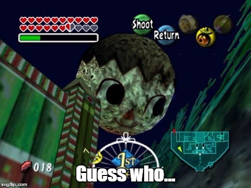 LOL | Guess who... | image tagged in villager,super smash bros,majorasmask,animal crossing,moon,funny | made w/ Imgflip meme maker