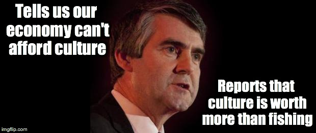 Smart Guy Stephen | Tells us our economy can't afford culture Reports that culture is worth more than fishing | image tagged in smart guy stephen | made w/ Imgflip meme maker