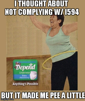 I wet myself when | I THOUGHT ABOUT NOT COMPLYING W/ I594 BUT IT MADE ME PEE A LITTLE | image tagged in diaper,adult | made w/ Imgflip meme maker