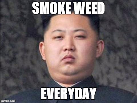 Kim Jong Un | SMOKE WEED EVERYDAY | image tagged in kim jong un | made w/ Imgflip meme maker