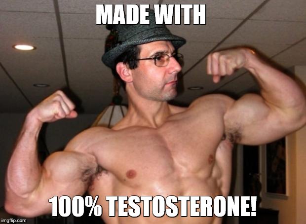 Muscle Bound  | MADE WITH 100% TESTOSTERONE! | image tagged in muscle bound  | made w/ Imgflip meme maker