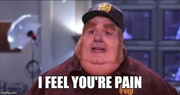 Fat Bastard | I FEEL YOU'RE PAIN | image tagged in fat bastard | made w/ Imgflip meme maker