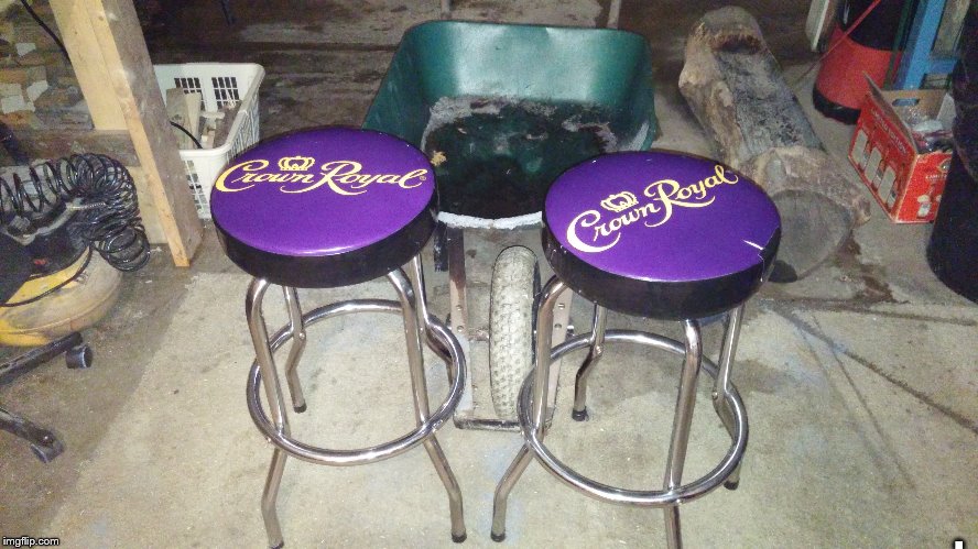 You Might Be Ry If Your Neighbor Leaves You 2 Crown Royal Stools And A Wheelbarrow As Parting Gift