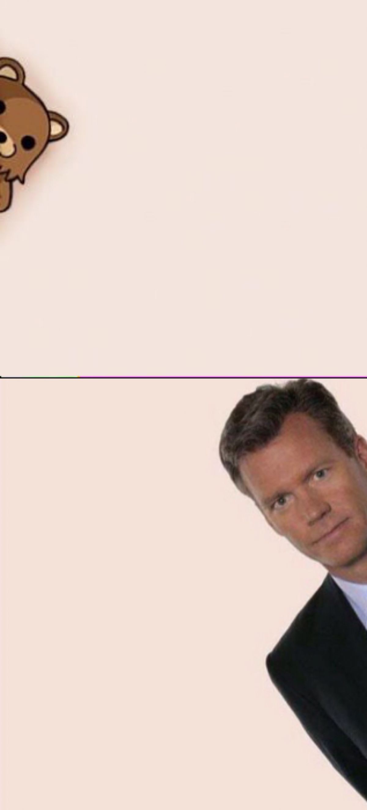 PedoBear and Chris Hansen peek Blank Meme Template