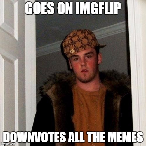 Scumbag Steve | GOES ON IMGFLIP DOWNVOTES ALL THE MEMES | image tagged in memes,scumbag steve | made w/ Imgflip meme maker