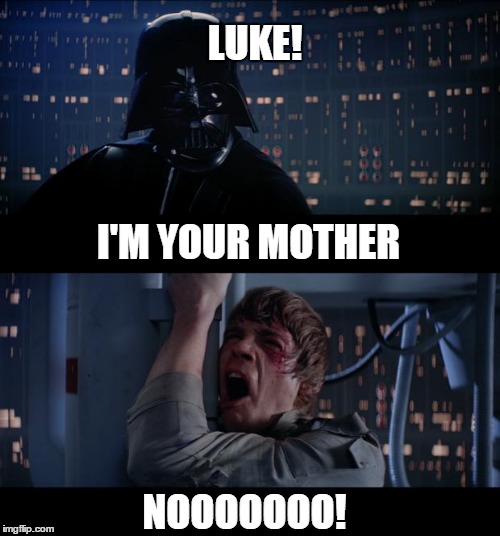 Star Wars No Meme | I'M YOUR MOTHER NOOOOOOO! LUKE! | image tagged in memes,star wars no | made w/ Imgflip meme maker