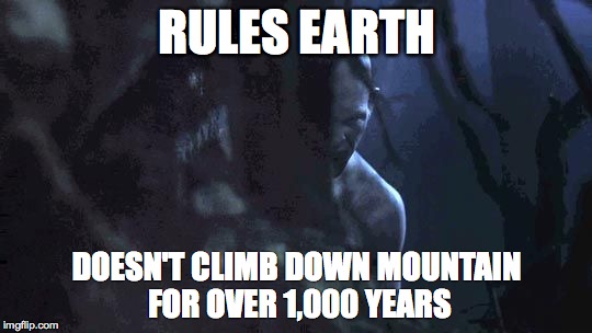 RULES EARTH DOESN'T CLIMB DOWN MOUNTAIN FOR OVER 1,000 YEARS | image tagged in hiding abbie | made w/ Imgflip meme maker