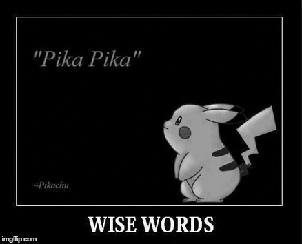 Wise words of wisdom | image tagged in genius,the meaning of life,pokemon | made w/ Imgflip meme maker