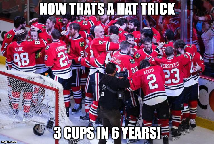 NOW THATS A HAT TRICK 3 CUPS IN 6 YEARS! | image tagged in hat trick | made w/ Imgflip meme maker