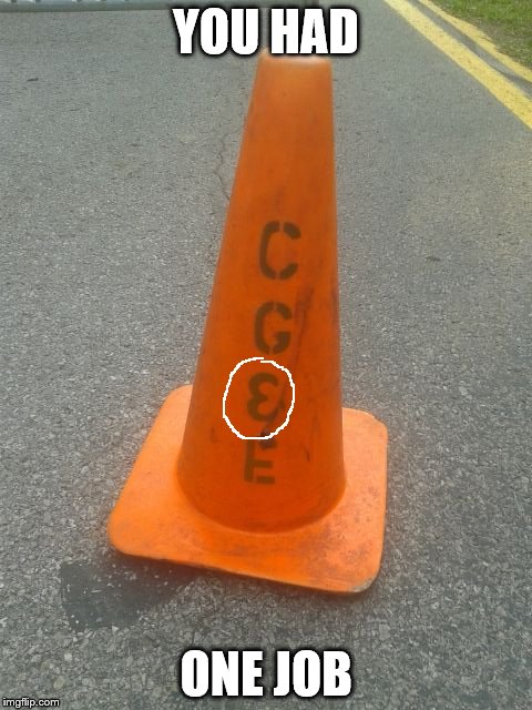 I saw this cone walking down the street today | YOU HAD ONE JOB | image tagged in one job,you had one job,memes,funny | made w/ Imgflip meme maker