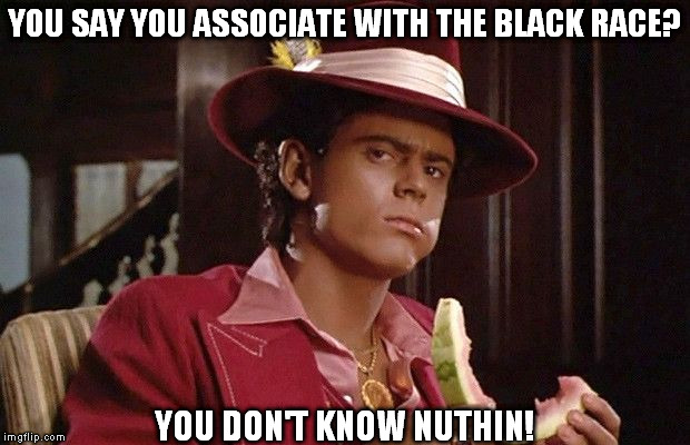 Soul Man | YOU SAY YOU ASSOCIATE WITH THE BLACK RACE? YOU DON'T KNOW NUTHIN! | image tagged in soul man | made w/ Imgflip meme maker