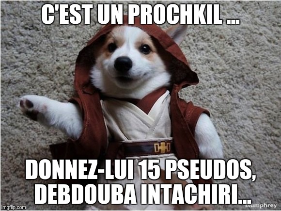C'EST UN PROCHKIL ... DONNEZ-LUI 15 PSEUDOS, DEBDOUBA INTACHIRI... | made w/ Imgflip meme maker