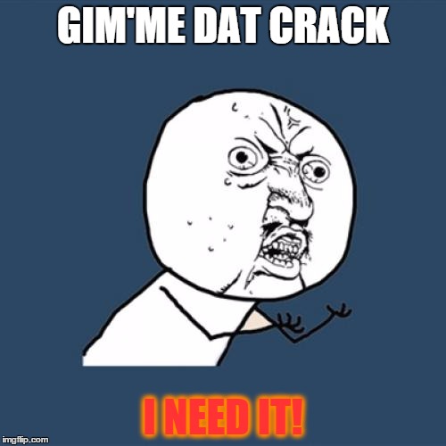 FFFFwot dem drugs do to u | GIM'ME DAT CRACK I NEED IT! | image tagged in memes,y u no | made w/ Imgflip meme maker