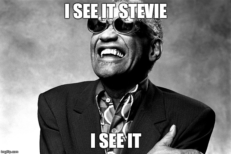 I see it StevieI see it | I SEE IT STEVIE I SEE IT | image tagged in i see it,stevie wonder,stevie,blind,artist,joke | made w/ Imgflip meme maker