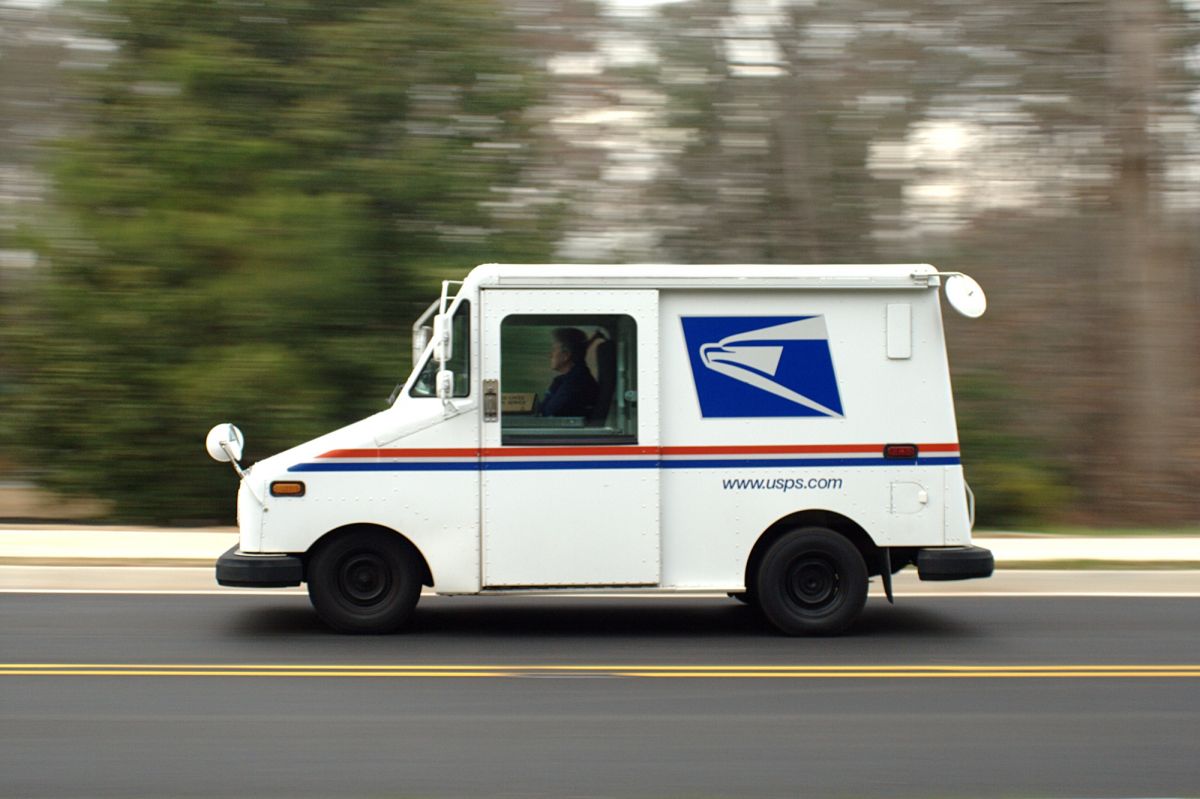 High Quality USPS Truck Blank Meme Template