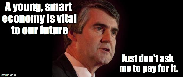 Smart Guy Stephen | A young, smart economy is vital to our future Just don't ask me to pay for it. | image tagged in smart guy stephen | made w/ Imgflip meme maker