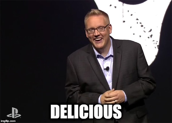 DELICIOUS | DELICIOUS | image tagged in e3,e3 2015,sony,playstation,ps4,ps3 | made w/ Imgflip meme maker
