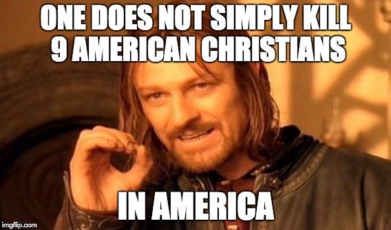 One Does Not Simply Meme | ONE DOES NOT SIMPLY KILL 9 AMERICAN CHRISTIANS IN AMERICA | image tagged in memes,one does not simply | made w/ Imgflip meme maker