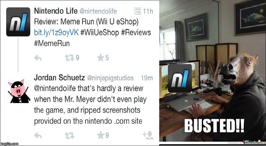 Nintendo Life got busted! | image tagged in busted,nintendo | made w/ Imgflip meme maker