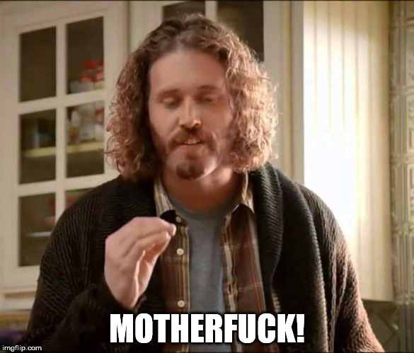 Erlich | MOTHERF**K! | image tagged in erlich bachman,cussing | made w/ Imgflip meme maker