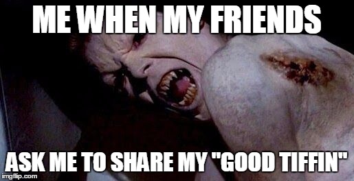 ME WHEN MY FRIENDS ASK ME TO SHARE MY "GOOD TIFFIN" | image tagged in dont | made w/ Imgflip meme maker