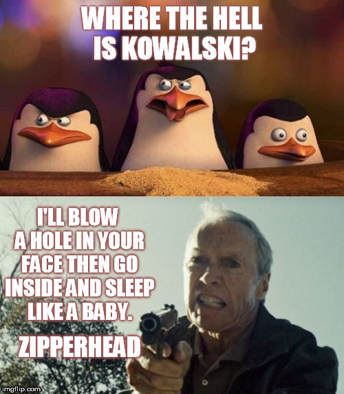 Kowalski... You know | image tagged in memes,clint eastwood,penguin,penguins,penguin gang | made w/ Imgflip meme maker