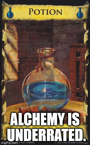 Unpopular Opinion Potion | ALCHEMY IS UNDERRATED. | image tagged in unpopular opinion potion | made w/ Imgflip meme maker
