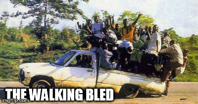 The Walking ... | THE WALKING BLED | image tagged in the walking dead | made w/ Imgflip meme maker
