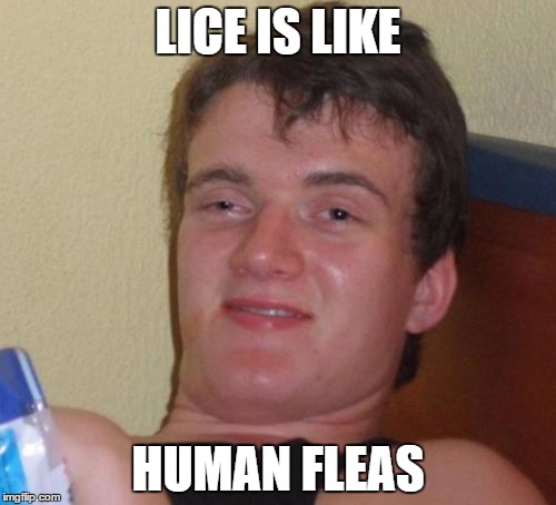 10 Guy Meme | LICE IS LIKE HUMAN FLEAS | image tagged in memes,10 guy | made w/ Imgflip meme maker