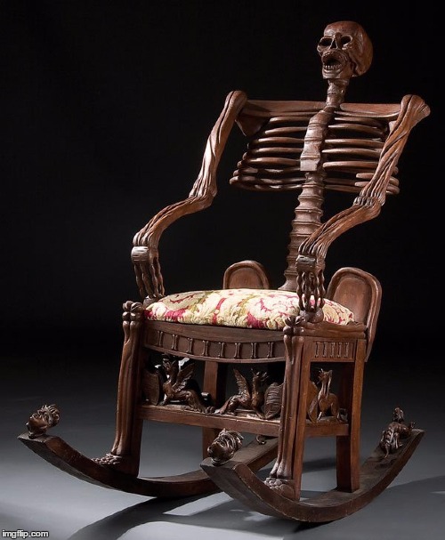 Spooky Scary Chair | ` | image tagged in spooky scary chair | made w/ Imgflip meme maker