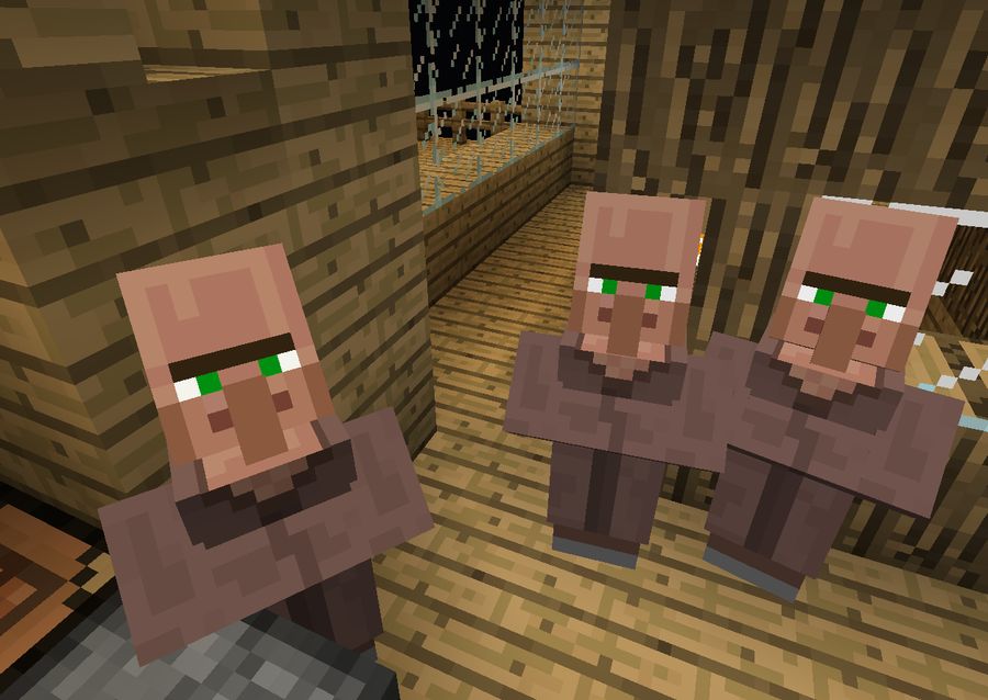 High Quality Minecraft Villagers Blank Meme Template