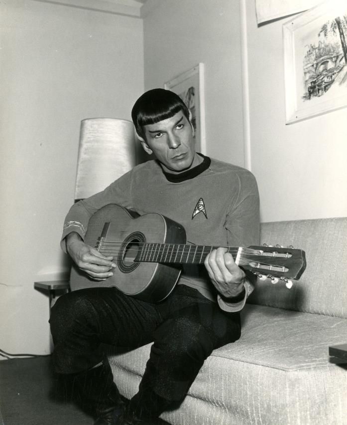 Spock on Guitar Blank Meme Template