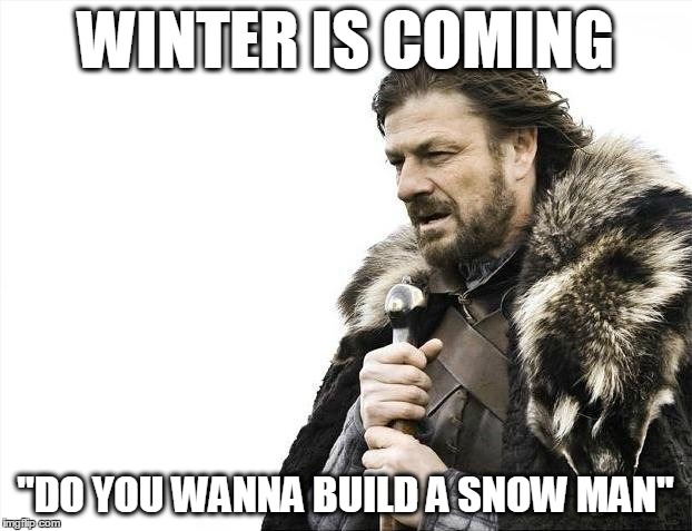 Brace Yourselves X is Coming | WINTER IS COMING "DO YOU WANNA BUILD A SNOW MAN" | image tagged in memes,brace yourselves x is coming | made w/ Imgflip meme maker