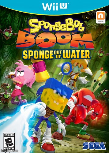 Spongebob Boom | image tagged in spongebob,sonic | made w/ Imgflip meme maker