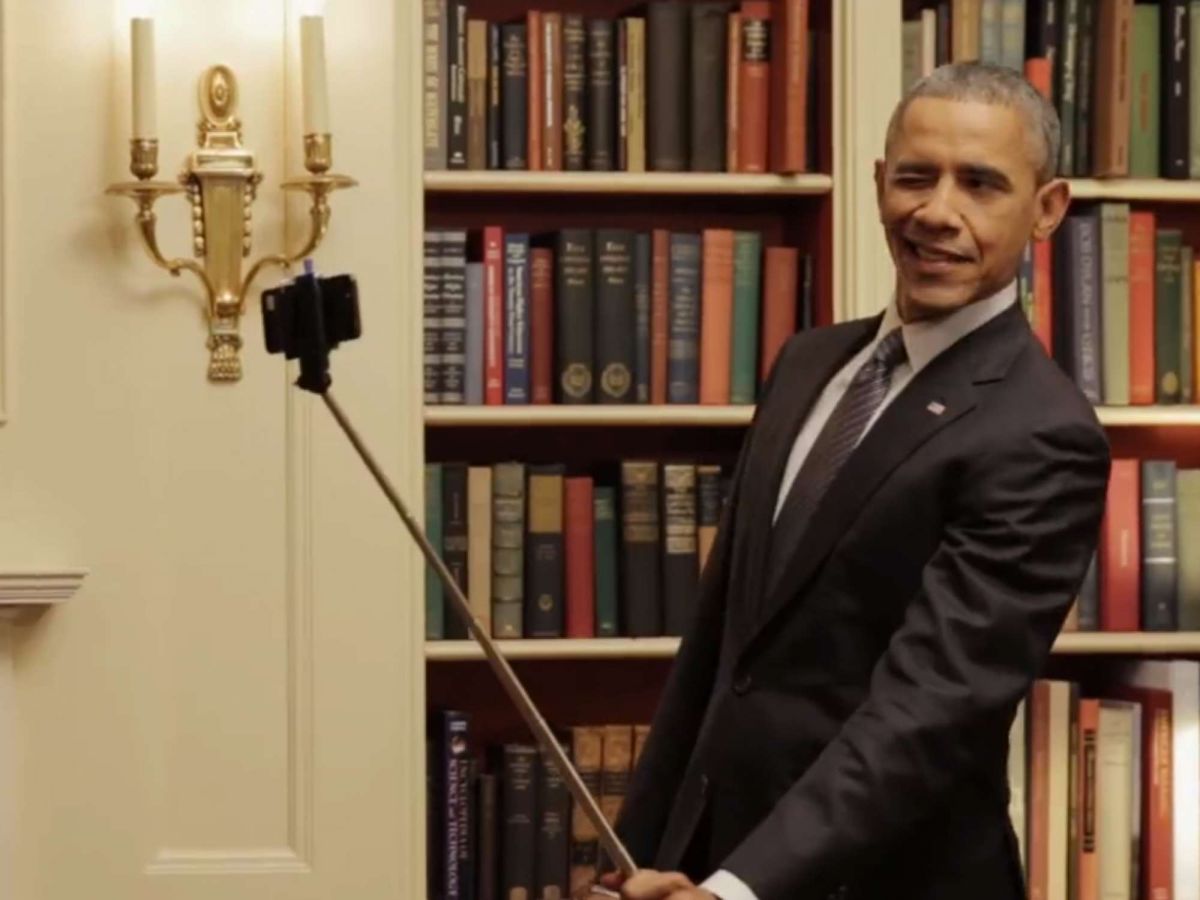 Obama Selfie Stick Blank Meme Template