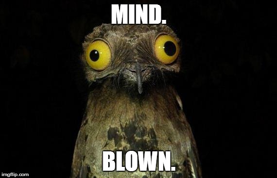 Blown | MIND. BLOWN. | image tagged in memes,weird stuff i do potoo | made w/ Imgflip meme maker