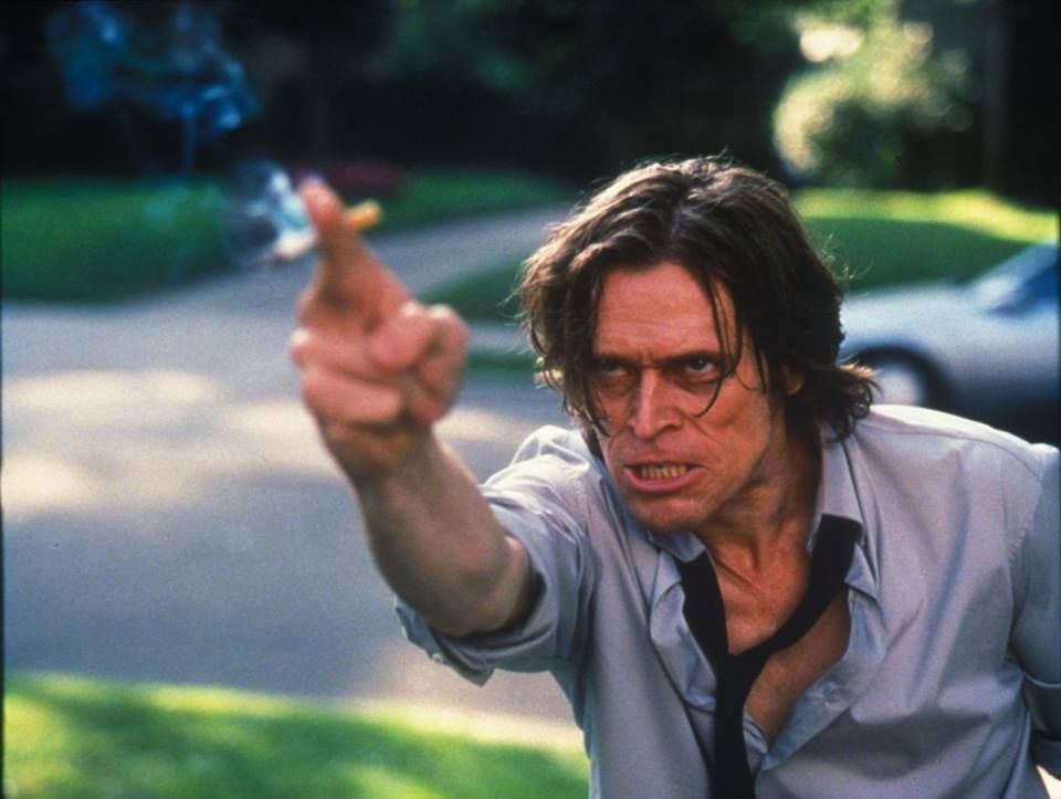 High Quality Willem DeFoe pointing with cig Blank Meme Template