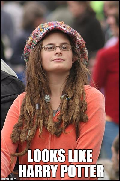 notice the resemblance? | LOOKS LIKE HARRY POTTER | image tagged in memes,college liberal | made w/ Imgflip meme maker
