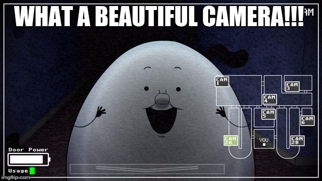 Flumpy + Camera | WHAT A BEAUTIFUL CAMERA!!! | image tagged in funny,fnaf | made w/ Imgflip meme maker