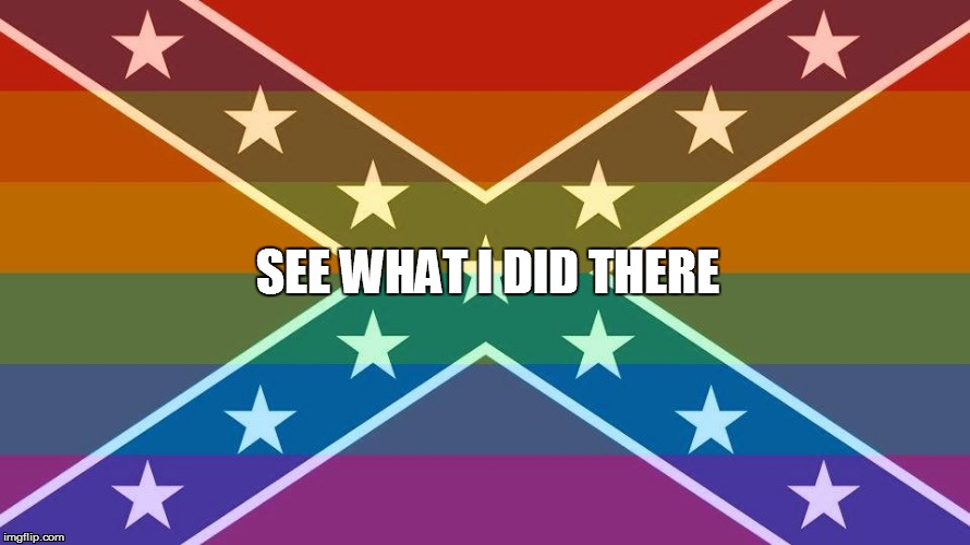 confederate flag gay flag meme