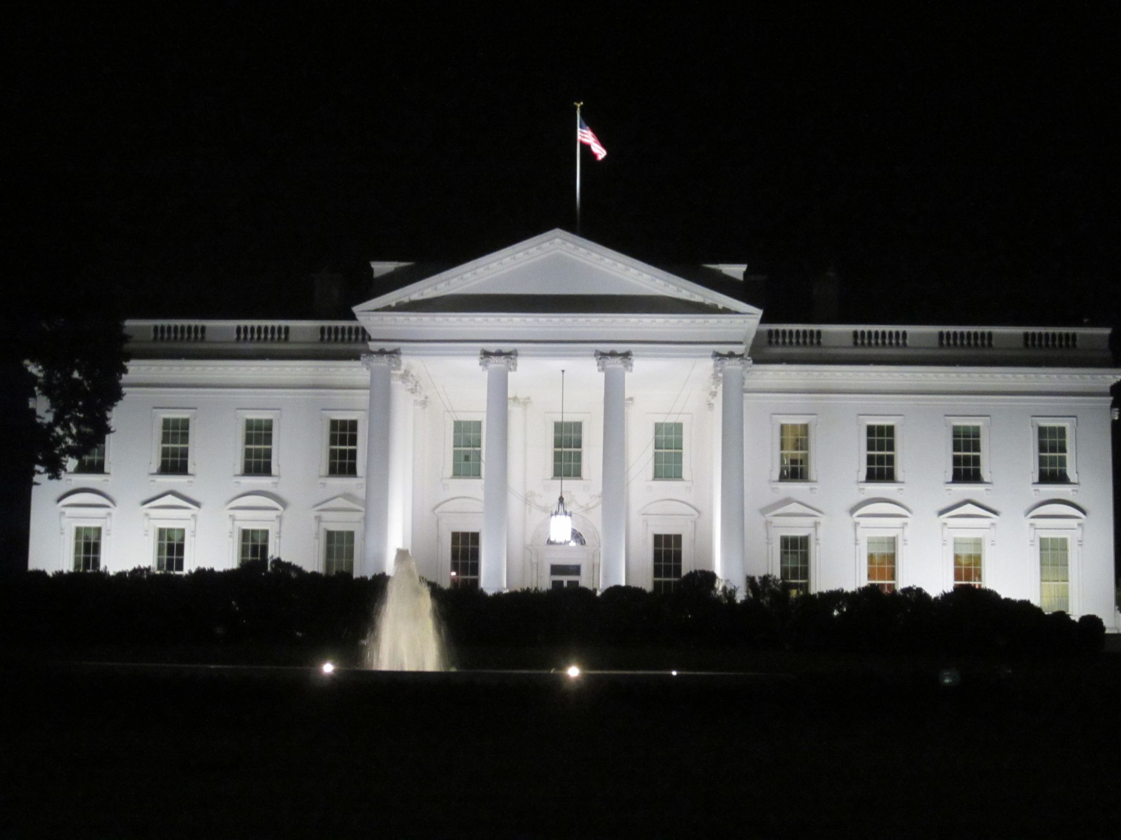 white house at night Blank Meme Template