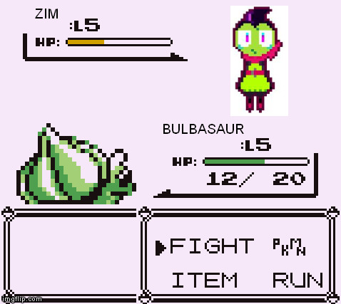 invader Zim Pokemon battle! | image tagged in invaderzim,pokemon | made w/ Imgflip meme maker