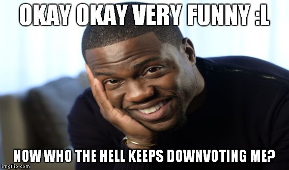 Who keeps downvoting my memes? | OKAY OKAY VERY FUNNY :L NOW WHO THE HELL KEEPS DOWNVOTING ME? | image tagged in really,who keeps downvoting me | made w/ Imgflip meme maker