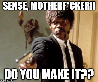 Say That Again I Dare You | SENSE, MOTHERF*CKER!! DO YOU MAKE IT?? | image tagged in memes,say that again i dare you,funny,make sense | made w/ Imgflip meme maker