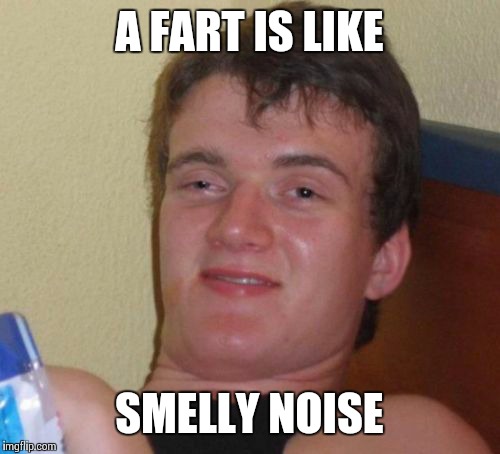 10 Guy Meme | A FART IS LIKE SMELLY NOISE | image tagged in memes,10 guy | made w/ Imgflip meme maker