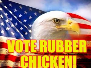 American Flag | VOTE RUBBER CHICKEN! | image tagged in american flag | made w/ Imgflip meme maker