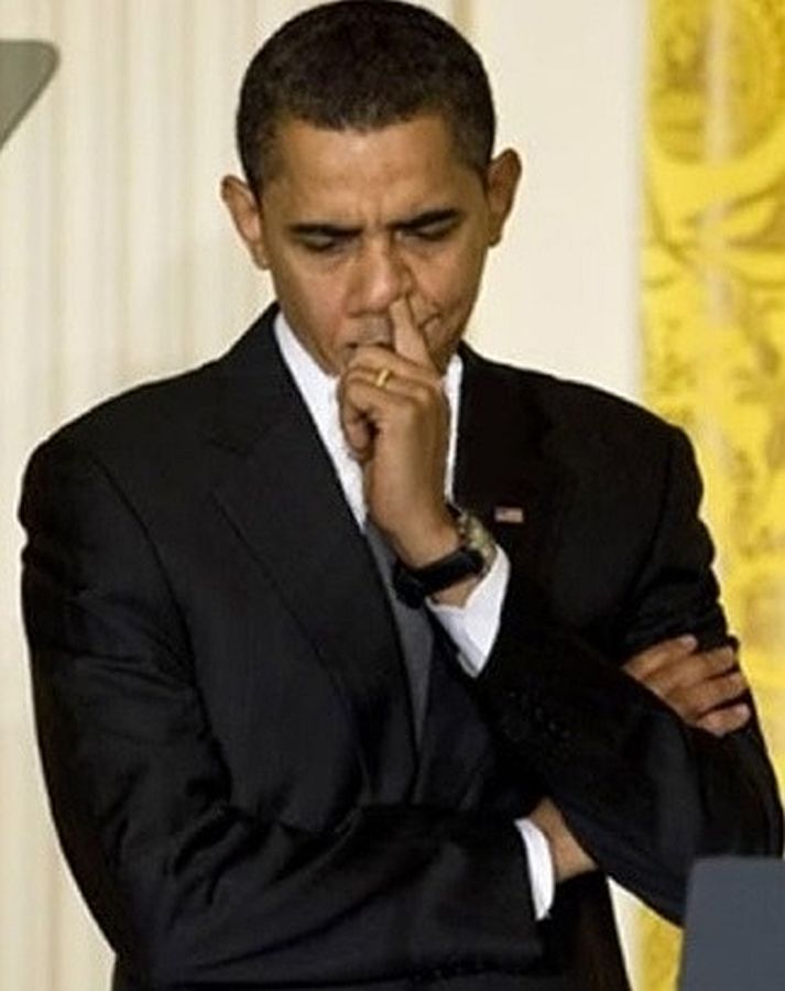 High Quality obama picking nose Blank Meme Template